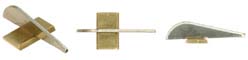 Front sight,
high, .050" thick silver blade,
brass base 1/16" thick